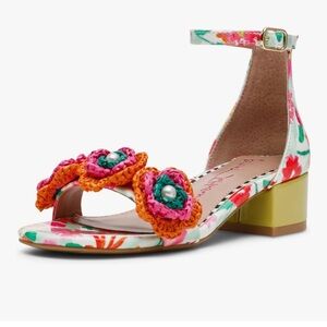 Betsey Johnson girls Floral Ankle Strap Sandals size 1